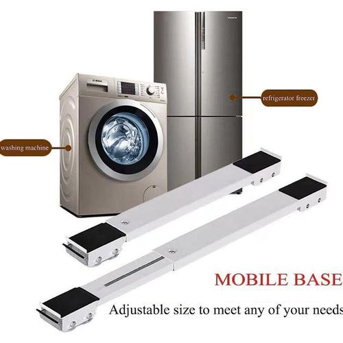 product_image_name-Generic-Support Mobile Télescopique Compatible Machine Laver - Réfrigérateur - Meuble - Blanc-2