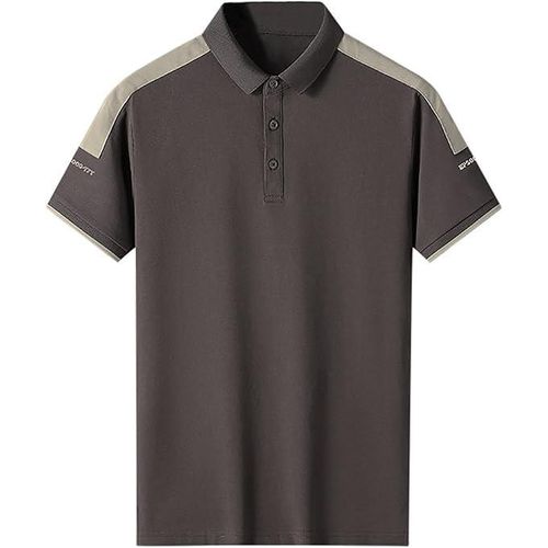 product_image_name-Fashion-Polo d'affaires d'été à manches courtes T-shirt pour homme à revers fin Demi-manches Tendance décontractée d'affaires-1