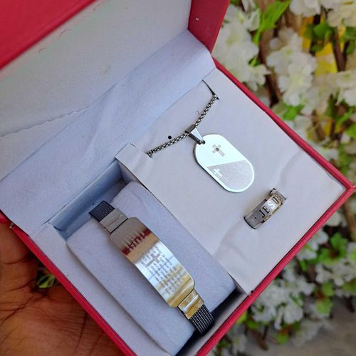 product_image_name-Fashion-Bijoux chaîne homme jésus agenté 3en1 chaîne bracelet et bague pendentif ensemble bijoux accessoire homme inox luxe mode stylé garçon cadeau Homme coffret cadeau anniversaire homme fête pères Saint Valentin Mariage amour cœur -2