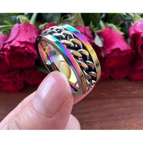 Bague acier deals inoxydable pas cher