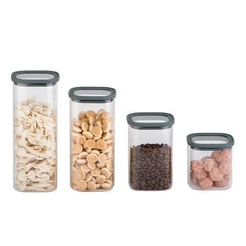 Generic  Lot de 4 Bocaux de Conservation en Verre Borosilicate avec Couvercles