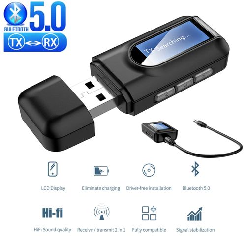 Adaptateur de Récepteur émetteur Audio USB Bluetooth 3.5mm Aux