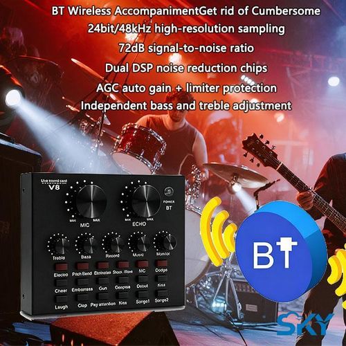 Generic Carte son V8 + Ensemble de micro portable, Professionnel pour Live/Enregistrement - image 7