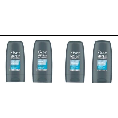 product_image_name-Generic-Lot de 4 minis gel douche visage et corps  de haute qualité " Men + Care Clean Comfort Body And Face Wash, (4x 55ml = 220 ml). Elimine les impuretés du corps et du visage. Importé de France-1