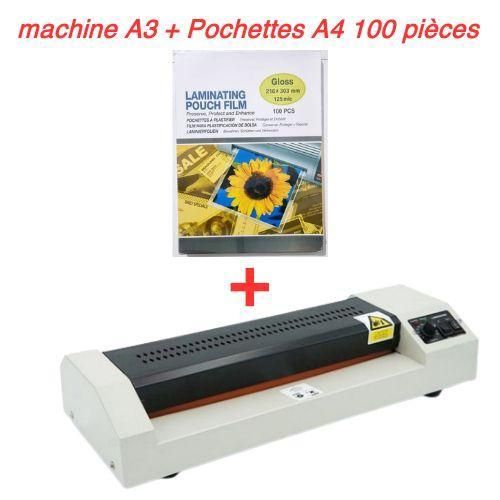 Generic Machine à plastifier A3+A4, avec 1 paquet de plastification