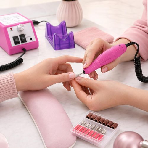 Generic Kit de manucure et pédicure électrique professionnel avec coupe-ongles offert - image 2