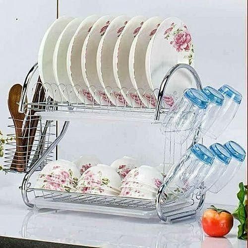 product_image_name-Generic-special  Assiette Plate En Porcelaine - 6 Pcs+ Egouttoir Chromé-2