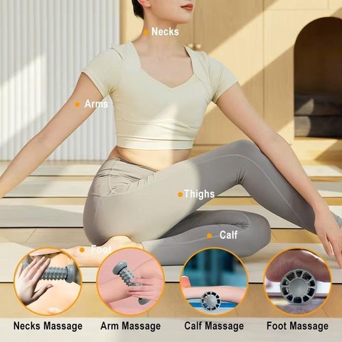 Generic Rouleau de Massage Textured en Silicone Blanc - image 6