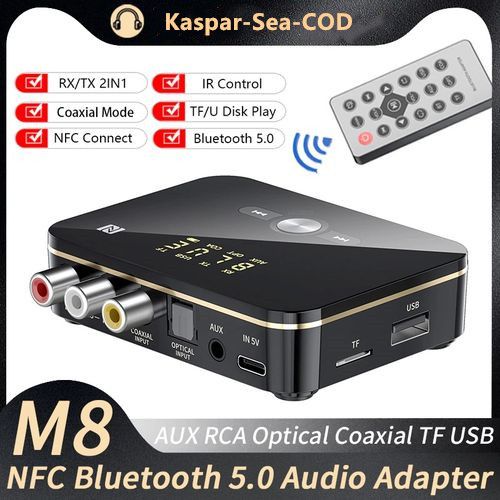 Generic M8 Récepteur Bluetooth Transmetteur 5.0 NFC Stéréo 3.5mm