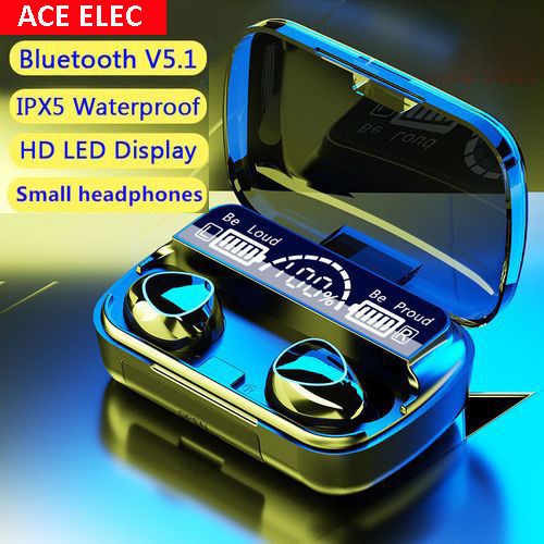 Ace Elec Ecouteurs Bluetooth 5.1 - M10 LED - Noir - Prix pas cher