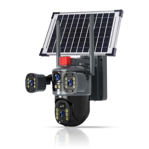 product_image_name-Generic-Caméra de Surveillance 4G Solaire 360° : Triple Objectif, Vision Nocturne Couleur & Audio Bidirectionnel - Sans WiFi -2