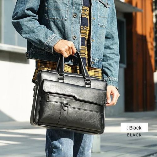 product_image_name-Fashion-Mallette d'affaires 5 en 1 pour hommes, Sacs D'ordinateur portable rétro, Sacs à Bandoulière Décontractés, Sacs à Main, Sac à épaule - noir-5