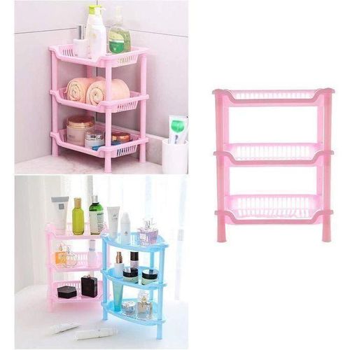 product_image_name-Generic-Super Mini Étagère De Rangement En Plastique à Trois Niveaux En Forme De Carré Et Triangulaire-4