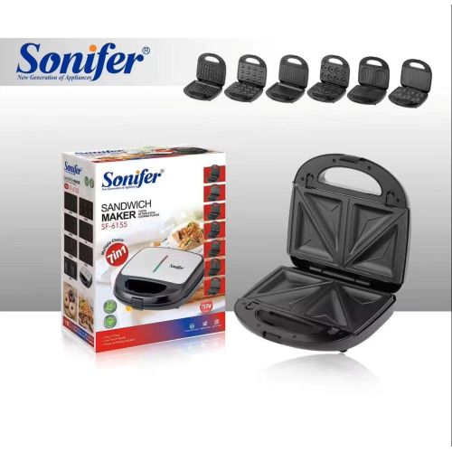 product_image_name-Sonifer-Appareil De Cuisine Multifonction 7 en 1 Pour Petit-Déjeuner, Mini-Gaufrier Et Sandwichs-2