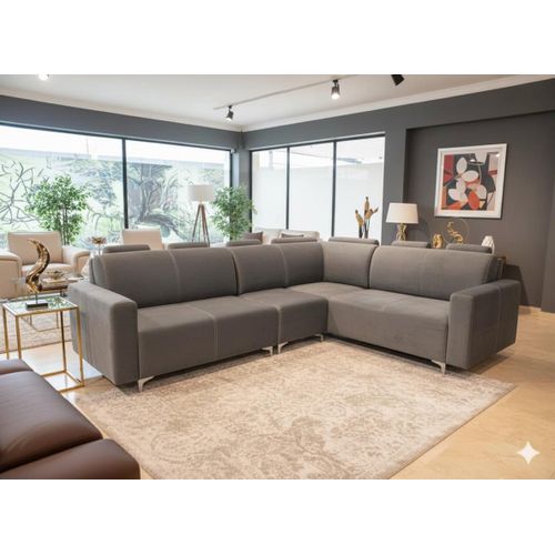 SIMO Fauteuil Salon Angle vegas 6 places Gris