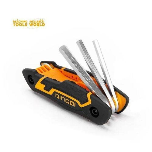 product_image_name-Generic-Jeu De Clés Allen, Hexagonales, 6 Pans Métriques Poignée En Plastique Pliable 8 Pièces-1