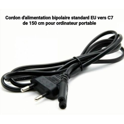 Generic  Cordon D'Alimentation Bipolaire C7 EU  - 1.5M - image 2