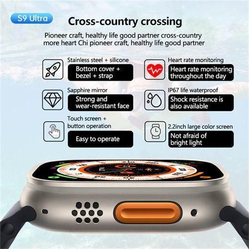 Generic Montre Connectée,7 Bracelets Appels Bluetooth Étanche Unisexe - image 7