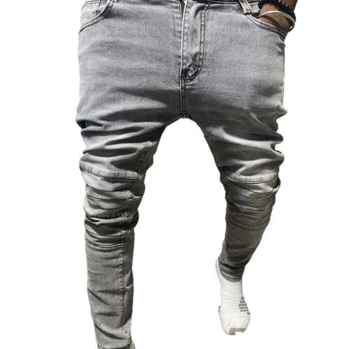 Pantalon jean deals gris homme