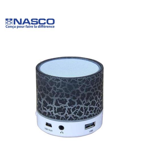 Nasco Enceinte Bluetooth - 2 W - Port USB / Prise jack - 3.7 V – 400 mAh -  Noir / N'emet aucun son - Prix pas cher