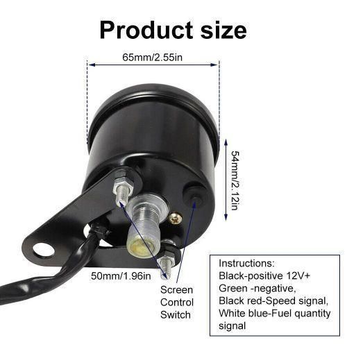 product_image_name-Generic-Compteur Moto Digital Universel LCD - Tachymètre, Odomètre et Jauge à Essence - Rétroéclairage Bleu Haute Visibilité - Pour Motos, Scooters et Quads - Installation Facile-7