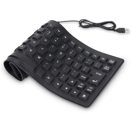 Generic Chic Claviers D'ordinateur Flexible à Fil USB BG - image 4
