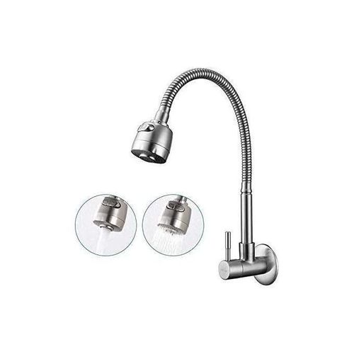 Generic Robinet De Cuisine A Rotation Eau Froide En Inox - Argent - image 4