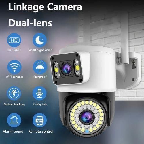 Caméra De Surveillance Intérieure Tuya WiFi 4MP - Double Objectif, Vision Nocturne, Détection De Mouvement, Suivi Automatique