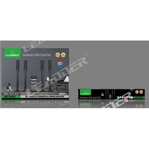 product_image_name-Leadder-ENCEINTE MULTIMÉDIA 5.1 - BT/USB/SD/FM - 150W SP-504-2