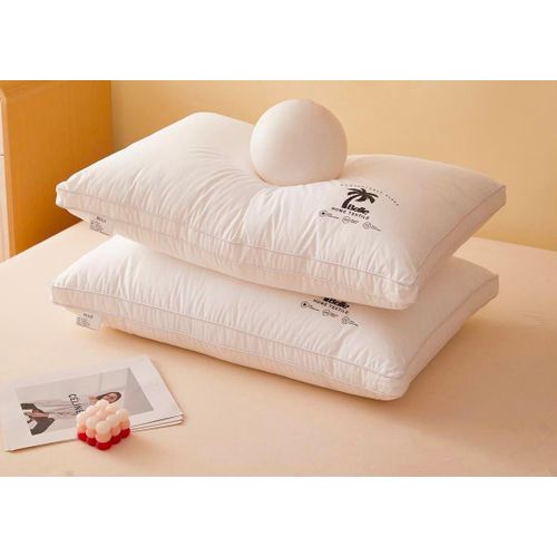 Generic Lot de 2 Oreillers Blancs Ultra Moelleux – Confort Optimal - image 2