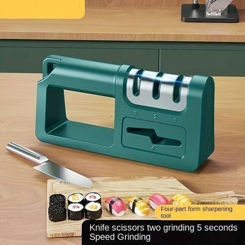 product_image_name-Generic-Professional 4-in-1 Fast Knife Sharpener, Kitchen KnifeSharpener - Green-2