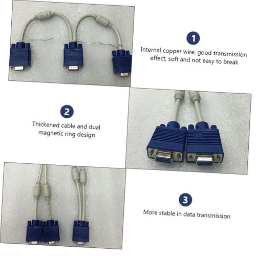 product_image_name-Generic-Câble répartiteur VGA, câble en Y 1 mâle vers 2 femelles, HD15 vers double HD15, duplication d'écran-3