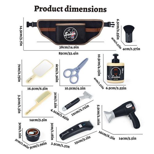 Generic Kit de coiffure pour enfants – Jouet d'imitation salon de coiffure - image 7