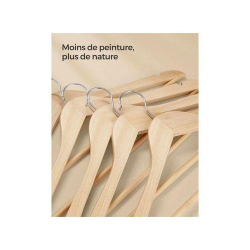 Generic Lot de 10 cintres en bois Rotatif - image 2