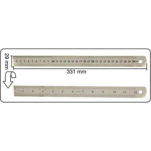Generic Super règle en acier 30 cm/10 inch graduation mm - image 2