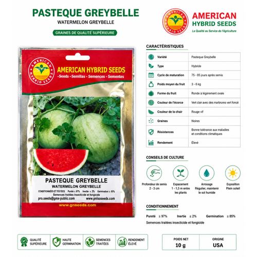 Generic Graines de Pastèque Greybelle – Watermelon Greybelle - image 2