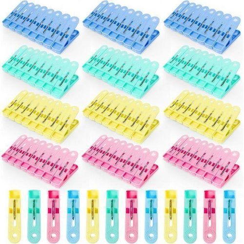 product_image_name-Generic-Lot De 10 Pinces à Linge En Plastique Très Résistantes Avec Ressort Durable - Multicolore-1