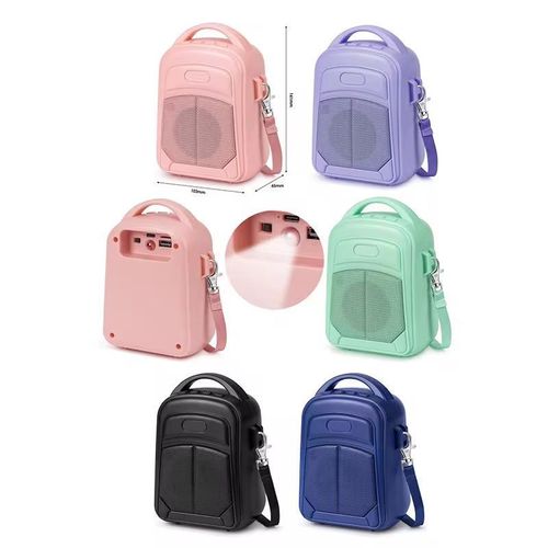 Generic BAFFLE Haut Parleur Bluetooth en Model Sac Portable - Rose - image 2