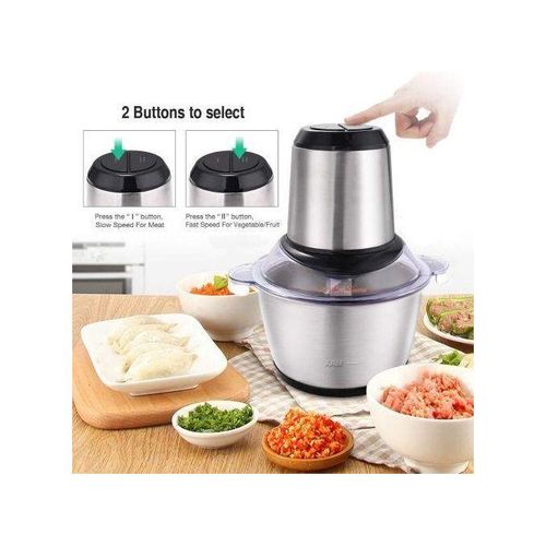 product_image_name-Generic-Hachoir à Viande électrique Domestique En Acier Inoxydable 2L, Machine De Cuisson De Cuisine-Argent-1