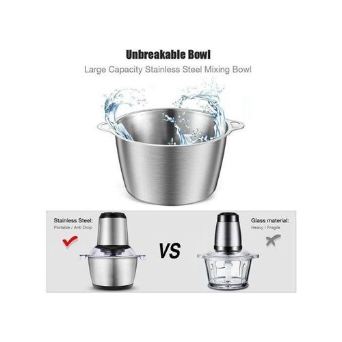 product_image_name-Generic-Hachoir à Viande électrique Domestique En Acier Inoxydable 2L, Machine De Cuisson De Cuisine-Argent-2