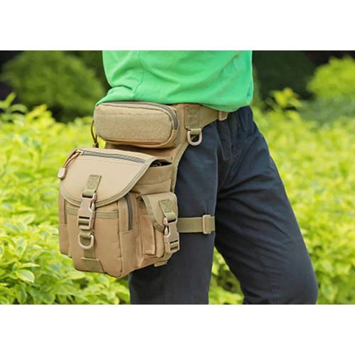 Generic SAC JAMBIÈRES DE MOTO CUISSIERE JAMBE KAKI SAC A BANDOULIERE EN  TOILE POUR HOMMES, SACOCHE DE TAILLE DECONTRACTEE, BANANE DE HANCHE,  MILITAIRE, VOYAGE, MULTI-USAGES, CYCLISME, TACTIQUE RANDONNEE MOTO SPORT  PLEIN AIR