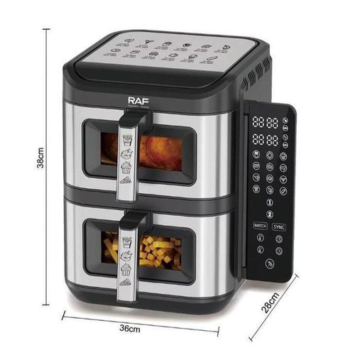 product_image_name-RAF-Four à air chaud numérique Double Decker 12L avec fenêtre de visualisation - 2800W-5