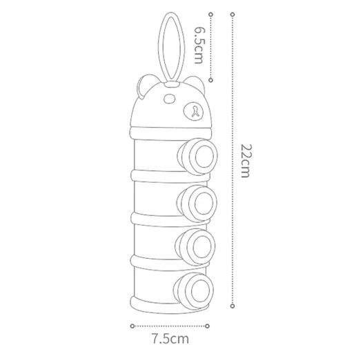 Generic Boîte à lait pour bébé empilable à 4 compartiments pour nouveau-né - image 3