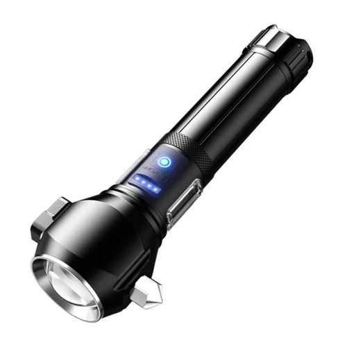 product_image_name-Generic-Lampe Torche LED Rechargeable Puissante – Noir Métallisé-1