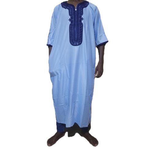 product_image_name-Fashion-Boubou Marocain Homme - Gandoura Traditionnelle - Bleu Ciel-1