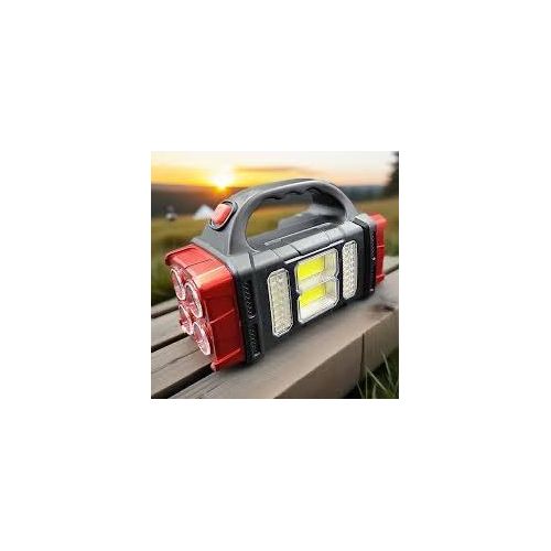 product_image_name-Generic-Lampe de poche solaire LED avec technologie COB, imperméable, Rechargeable par USB, éclairage d'extérieur, idéal pour le travail ou le Camping, 4 vitesses-1