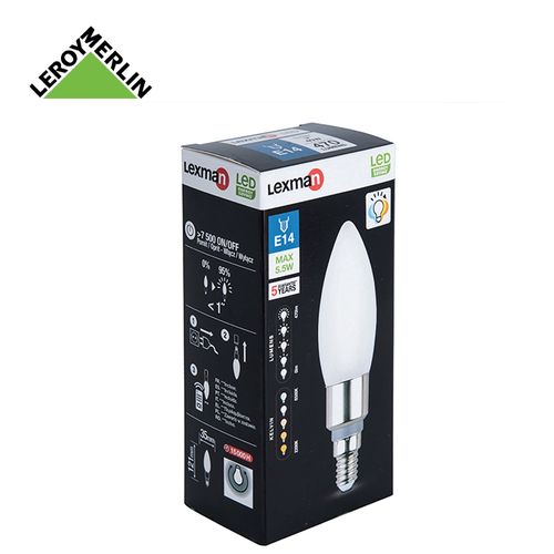 Leroy Merlin Ampoule à Vis E14 Flamme - LED - 5.5W (équi 40W