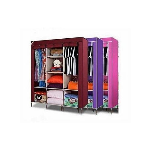 Fashion Placard Armoire Démontable 10 Compartiments Avec Housse 3