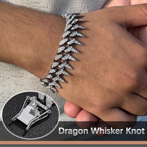 product_image_name-ARHANORY-Colliers à forme de peigne barbelé cubain rap - 50cm-6