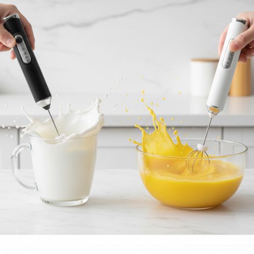 product_image_name-Generic-Fouet Électrique Sans Fil 3-en-1 - Mousseur à Lait Rechargeable USB 1200mAh - Batteur à Œufs, Crème, 3 Vitesses - Portable Cuisine & Café-2